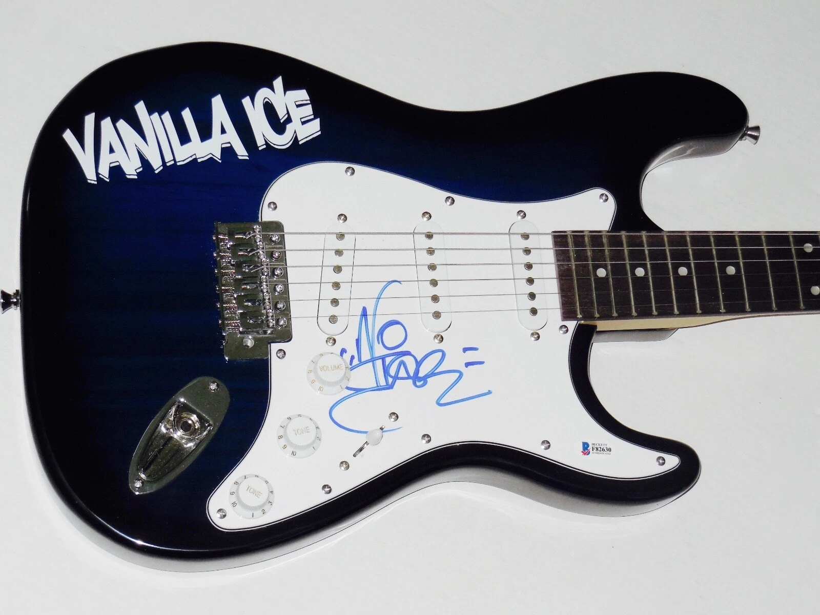 VANILLA ICE AUTOGRAPHED GUITAR (ICE ICE BABY) - BAS COA!