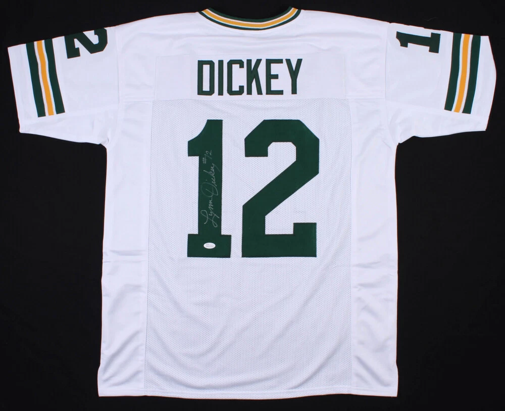 LYNN DICKEY AUTOGRAPHED CUSTOM JERSEY (GREEN BAY PACKERS) - JSA COA!