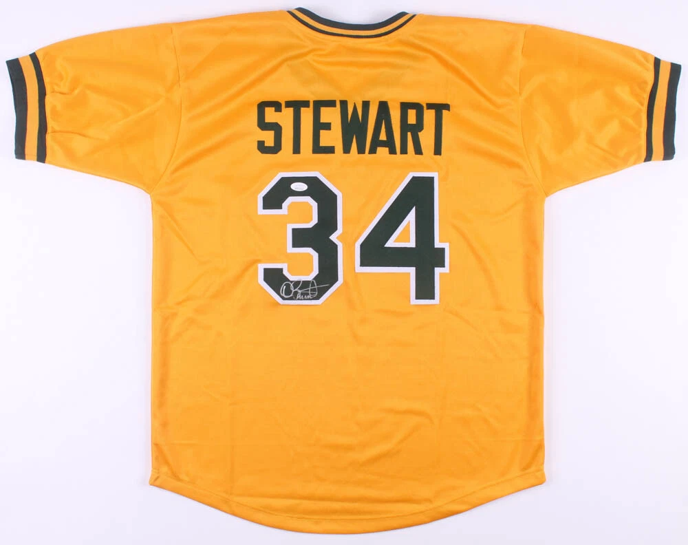 DAVE STEWART AUTOGRAPHED CUSTOM JERSEY (OAKLAND ATHLETICS) - JSA COA!