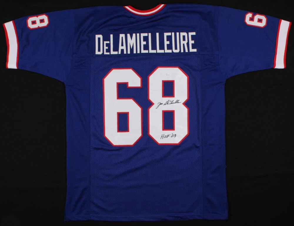 JOE DELAMIELLEURE AUTOGRAPHED CUSTOM JERSEY (BUFFALO BILLS) - JSA COA!