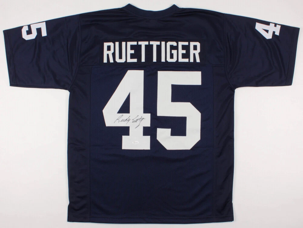 RUDY RUETTIGER AUTOGRAPHED CUSTOM JERSEY (NOTRE DAME) - JSA COA!