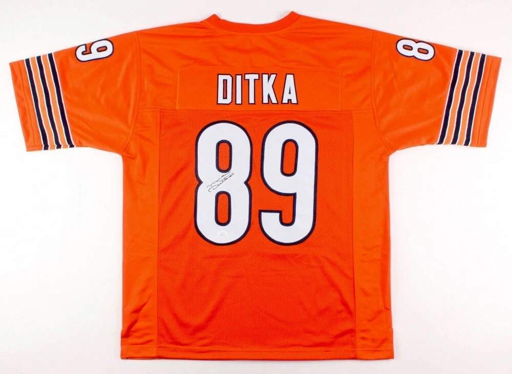MIKE DITKA AUTOGRAPHED CUSTOM JERSEY (CHICAGO BEARS) - JSA COA!