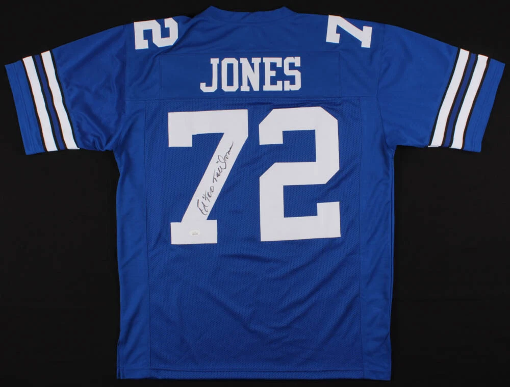 ED TOO TALL JONES AUTOGRAPHED CUSTOM JERSEY (DALLAS COWBOYS) - JSA COA!