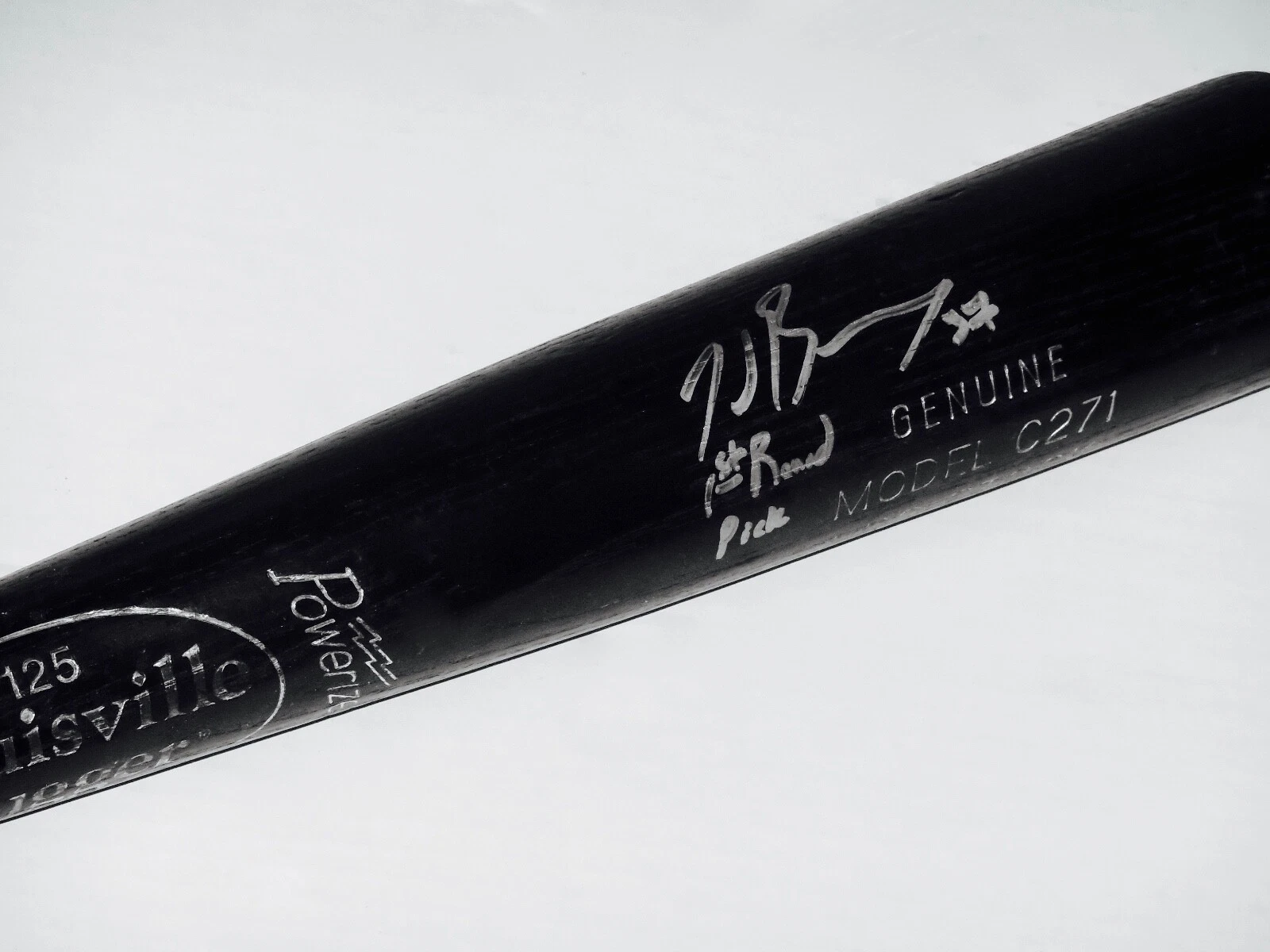 JED BRADLEY AUTOGRAPHED BAT (MILWAUKEE BREWERS) - Spring Training Used Bat!