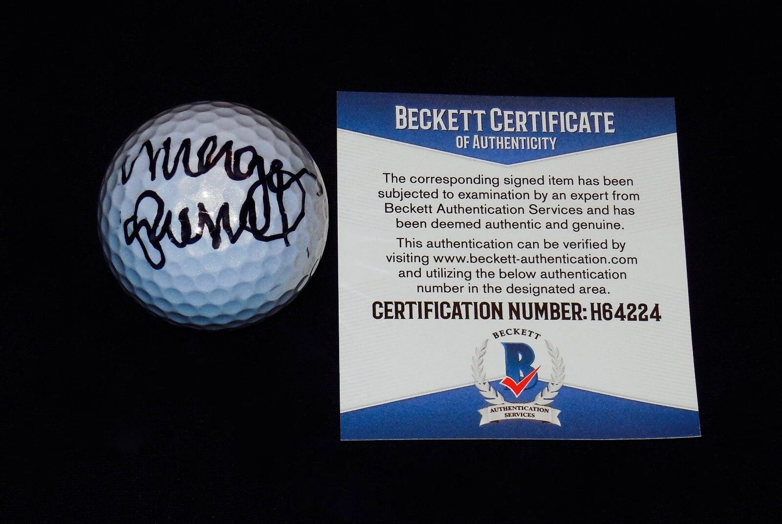 MORGAN PRESSEL AUTOGRAPHED GOLF BALL (2007 ANA INSPIRATION WINNER) - BAS COA!