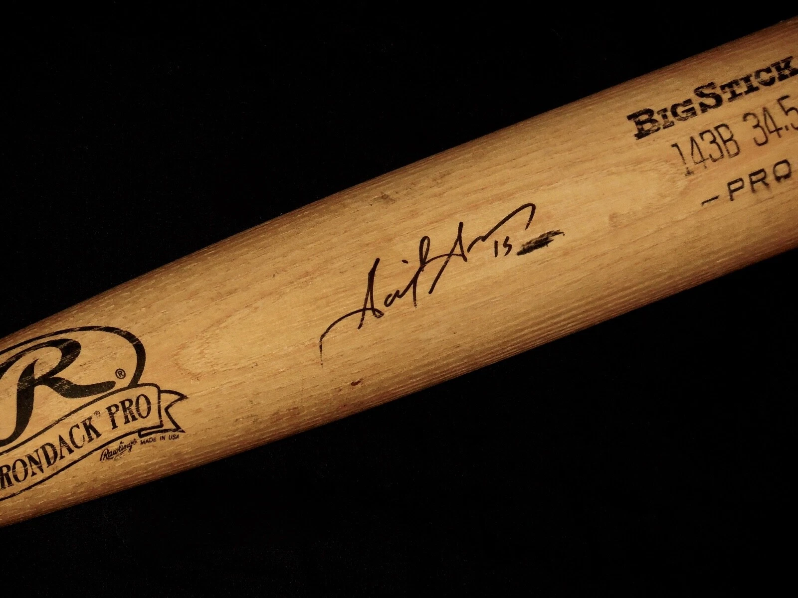 GABY SANCHEZ AUTOGRAPHED BAT (FLORIDA MARLINS) - Spring Training Used Bat!