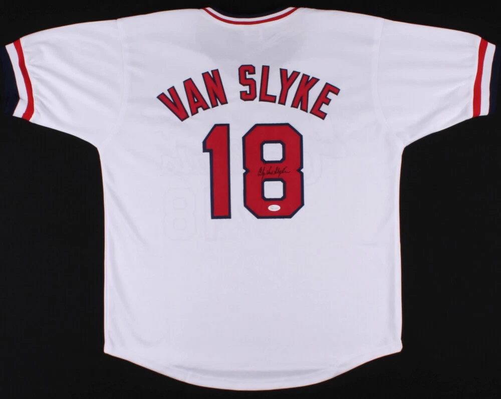 ANDY VAN SLYKE AUTOGRAPHED CUSTOM JERSEY (ST. LOUIS CARDINALS) - JSA COA!