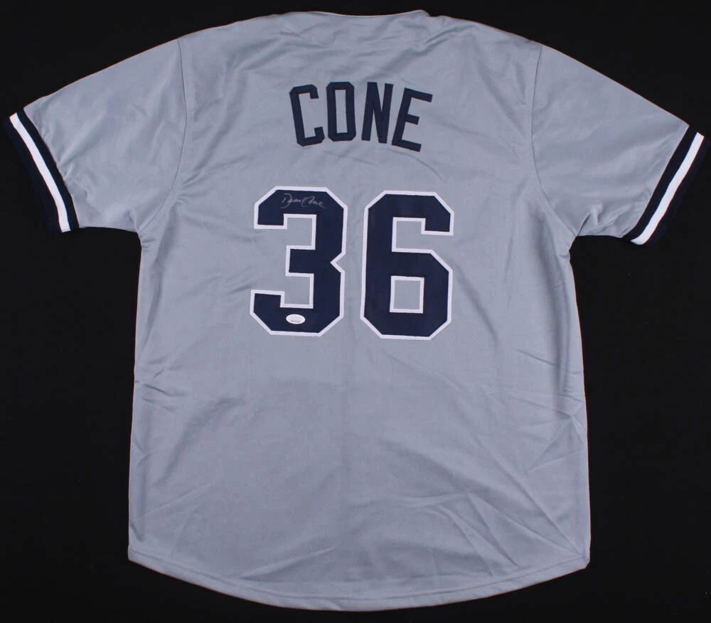 DAVID CONE AUTOGRAPHED CUSTOM JERSEY (NEW YORK YANKEES) - JSA COA!
