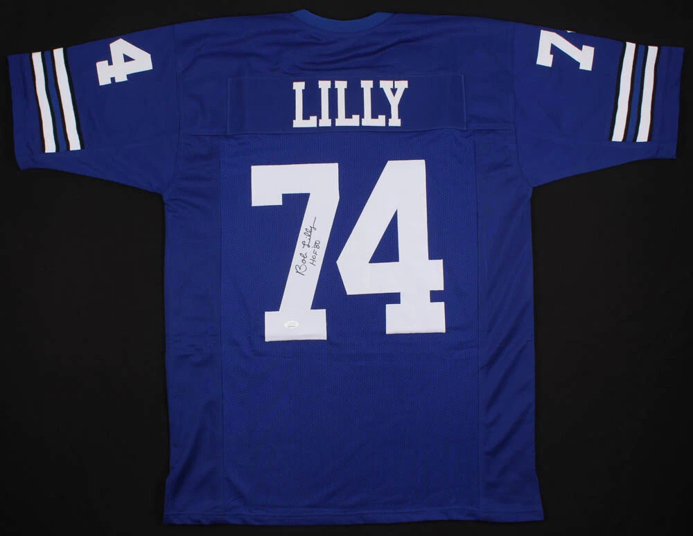 BOB LILLY AUTOGRAPHED CUSTOM JERSEY (DALLAS COWBOYS) - JSA COA!