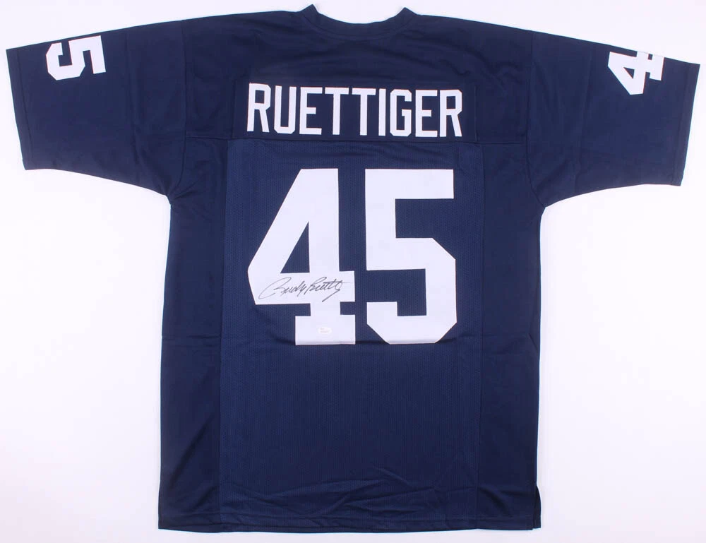 RUDY RUETTIGER AUTOGRAPHED CUSTOM JERSEY (NOTRE DAME) - JSA COA!