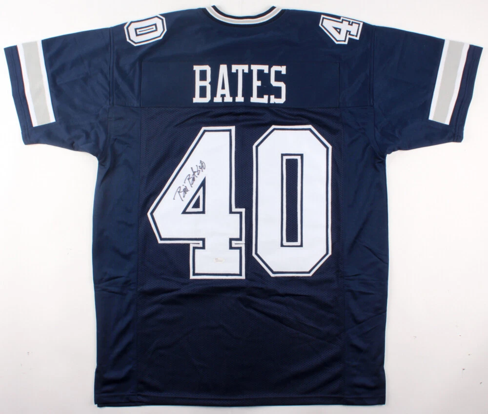 BILL BATES AUTOGRAPHED CUSTOM JERSEY (DALLAS COWBOYS) - JSA COA!