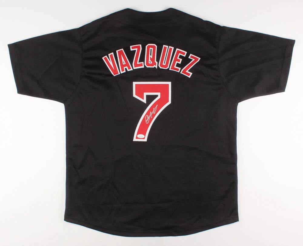 CHRISTIAN VAZQUEZ AUTOGRAPHED CUSTOM JERSEY (BOSTON RED SOX) - JSA COA!