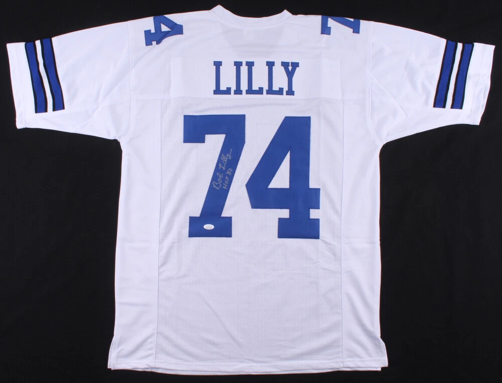 BOB LILLY AUTOGRAPHED CUSTOM JERSEY (DALLAS COWBOYS) - JSA COA!