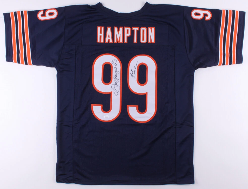 DAN HAMPTON AUTOGRAPHED CUSTOM JERSEY (CHICAGO BEARS) - JSA COA!