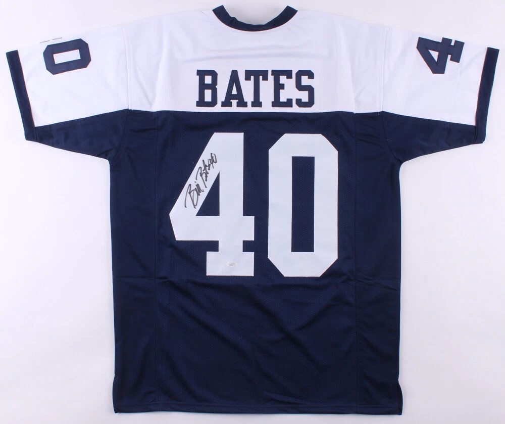 BILL BATES AUTOGRAPHED CUSTOM JERSEY (DALLAS COWBOYS) - JSA COA!
