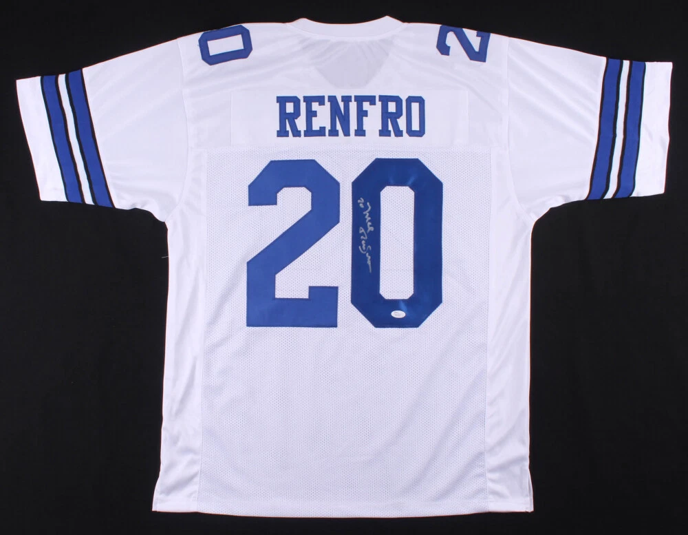 MEL RENFRO AUTOGRAPHED CUSTOM JERSEY (DALLAS COWBOYS) - JSA COA!