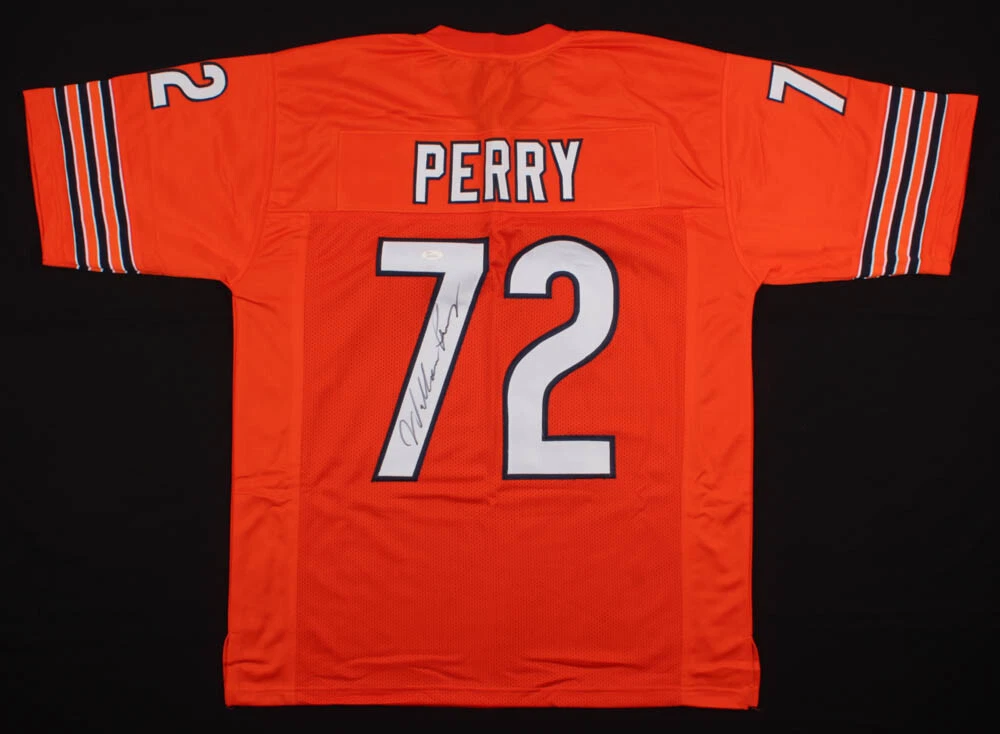 WILLIAM PERRY AUTOGRAPHED CUSTOM JERSEY (CHICAGO BEARS) - JSA COA!