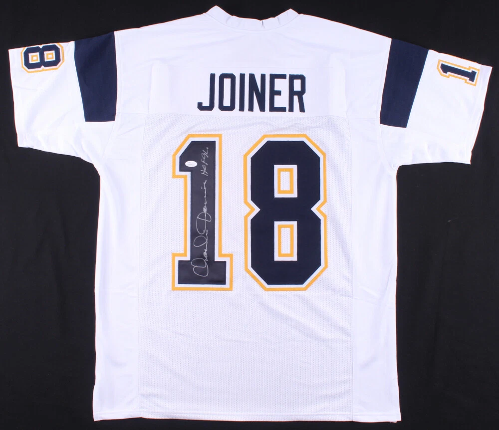 CHARLIE JOINER AUTOGRAPHED CUSTOM JERSEY (SAN DIEGO CHARGERS) - JSA COA!
