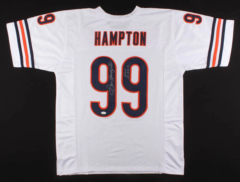 DAN HAMPTON AUTOGRAPHED CUSTOM JERSEY (CHICAGO BEARS) - JSA COA!