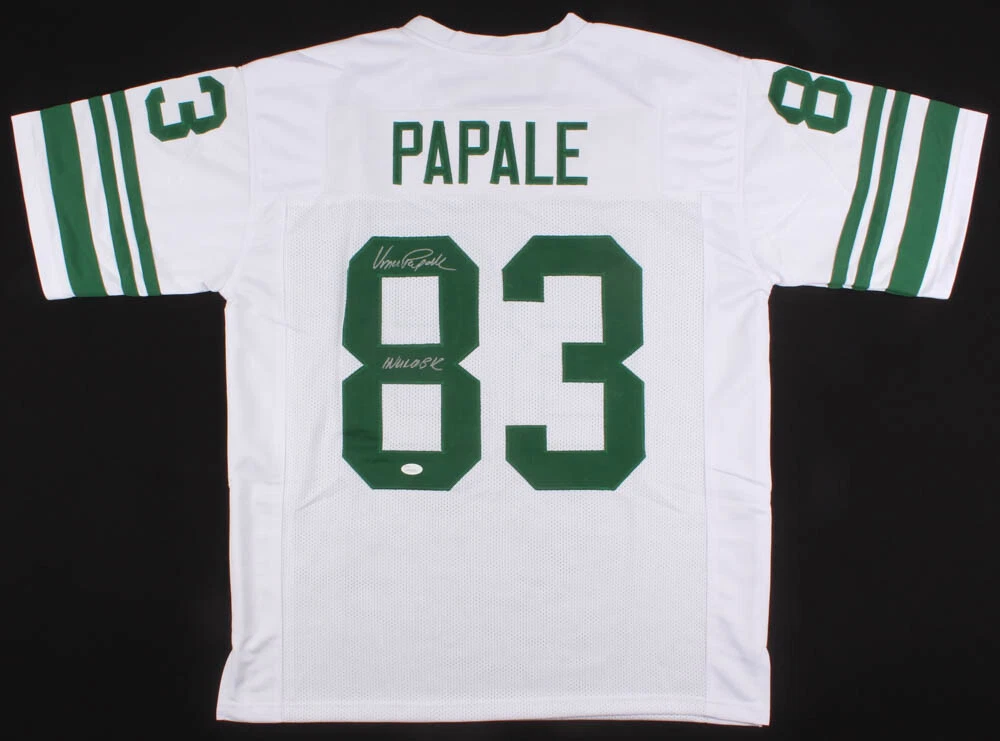 VINCE PAPALE AUTOGRAPHED CUSTOM JERSEY (EAGLES / INVINCIBLE) - JSA COA!