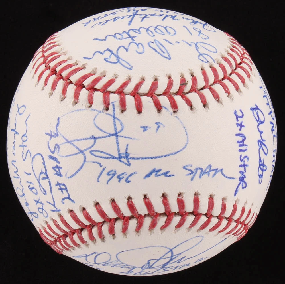 MLB ALL-STARS AUTOGRAPHED OFFICIAL BASEBALL (16 SIGNATURES) + INSCRIPTIONS!