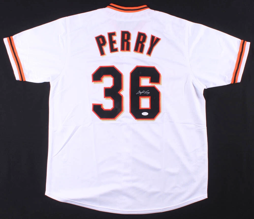 GAYLORD PERRY AUTOGRAPHED CUSTOM JERSEY (SAN FRANCISCO GIANTS) - JSA COA!