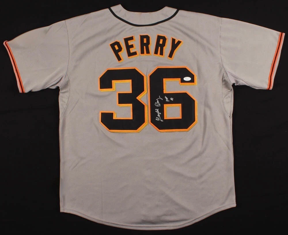 GAYLORD PERRY AUTOGRAPHED CUSTOM JERSEY (SAN FRANCISCO GIANTS) - JSA COA!