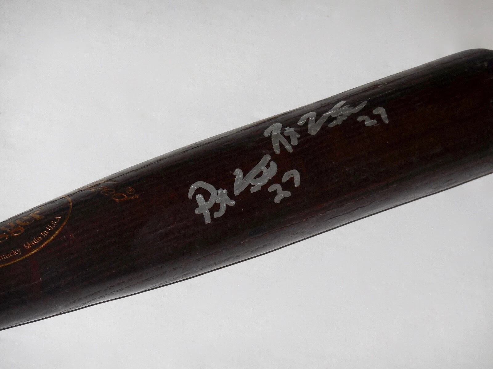 PAT VENDITTE AUTOGRAPHED BAT (R & L HANDED PITCHER) - Spring Training Used Bat!