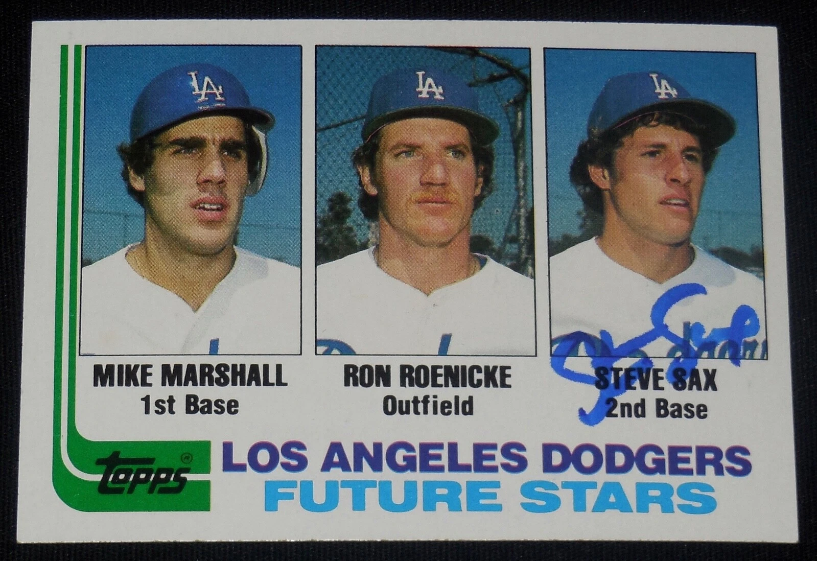 STEVE SAX AUTOGRAPHED 1982 TOPPS #681 ROOKIE CARD (DODGERS) W/ COA!