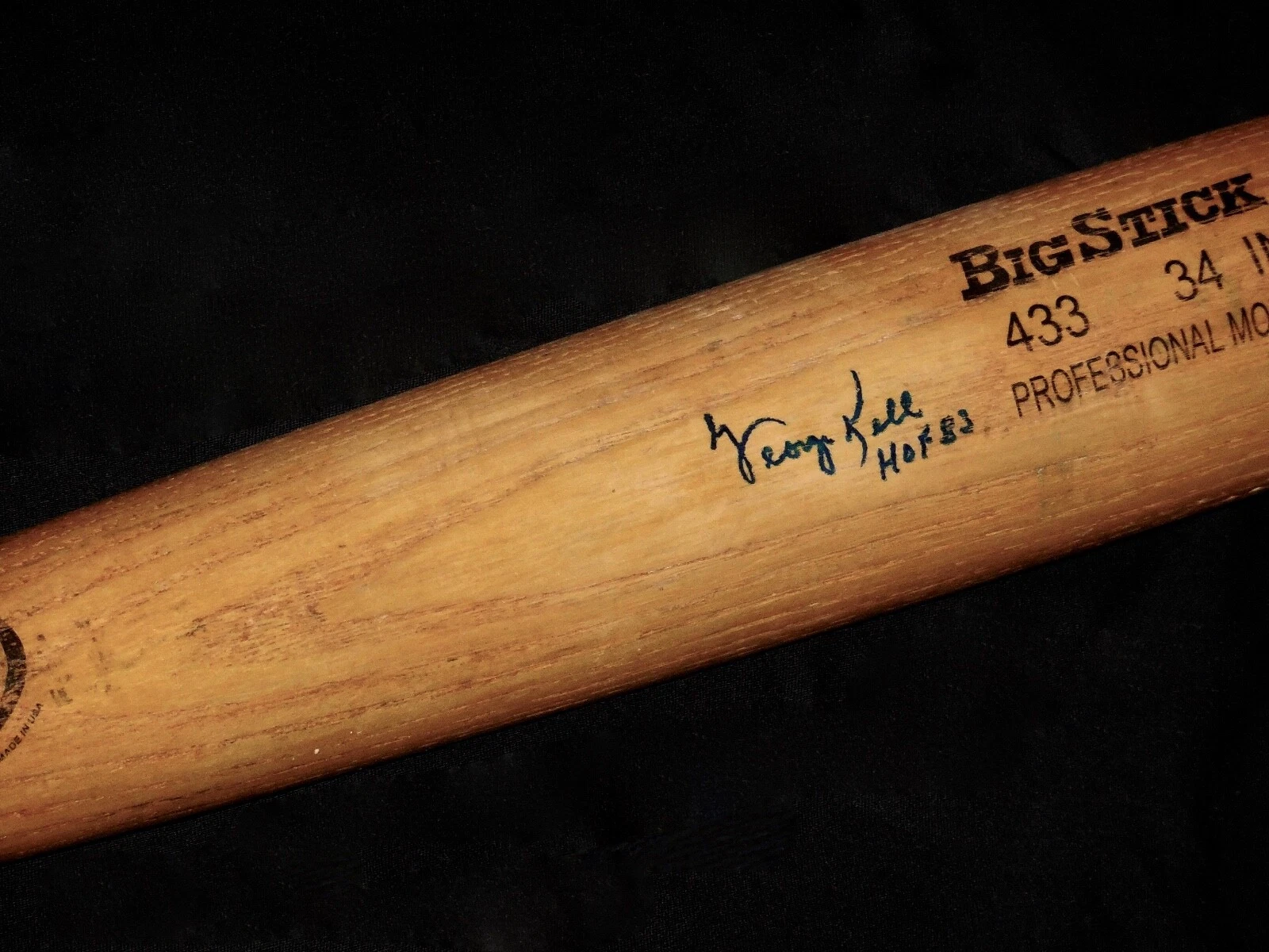 GEORGE KELL AUTOGRAPHED BAT (DETROIT TIGERS) - Spring Training Used Bat!