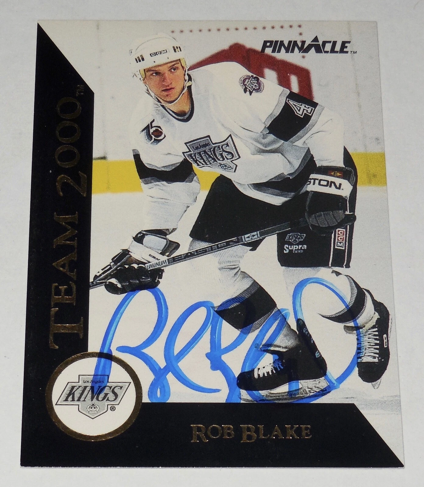 ROB BLAKE 1992 PINNACLE AUTOGRAPHED 