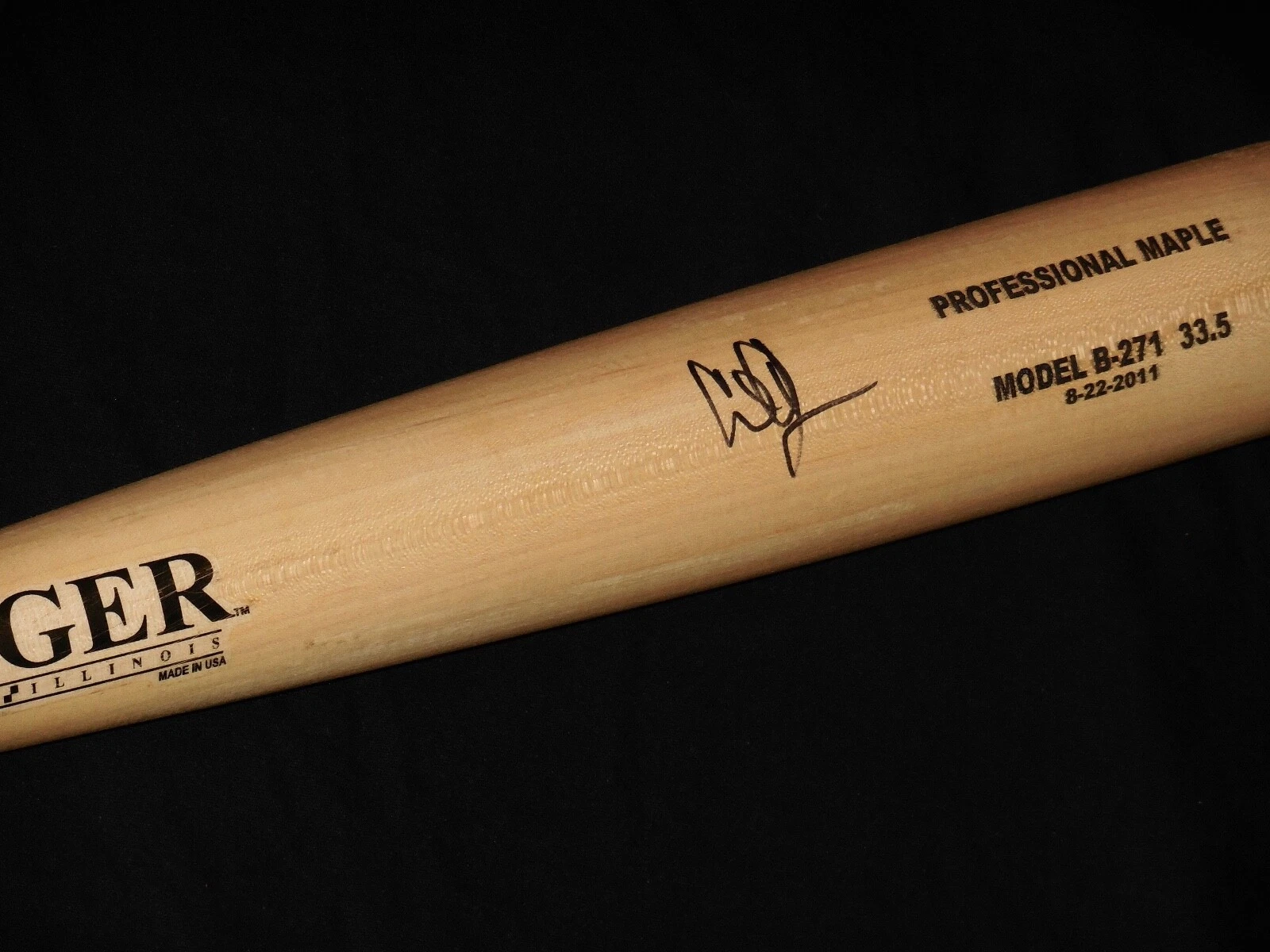 CARL CRAWFORD AUTOGRAPHED BAT (TAMPA BAY RAYS) - Spring Training Used Bat!