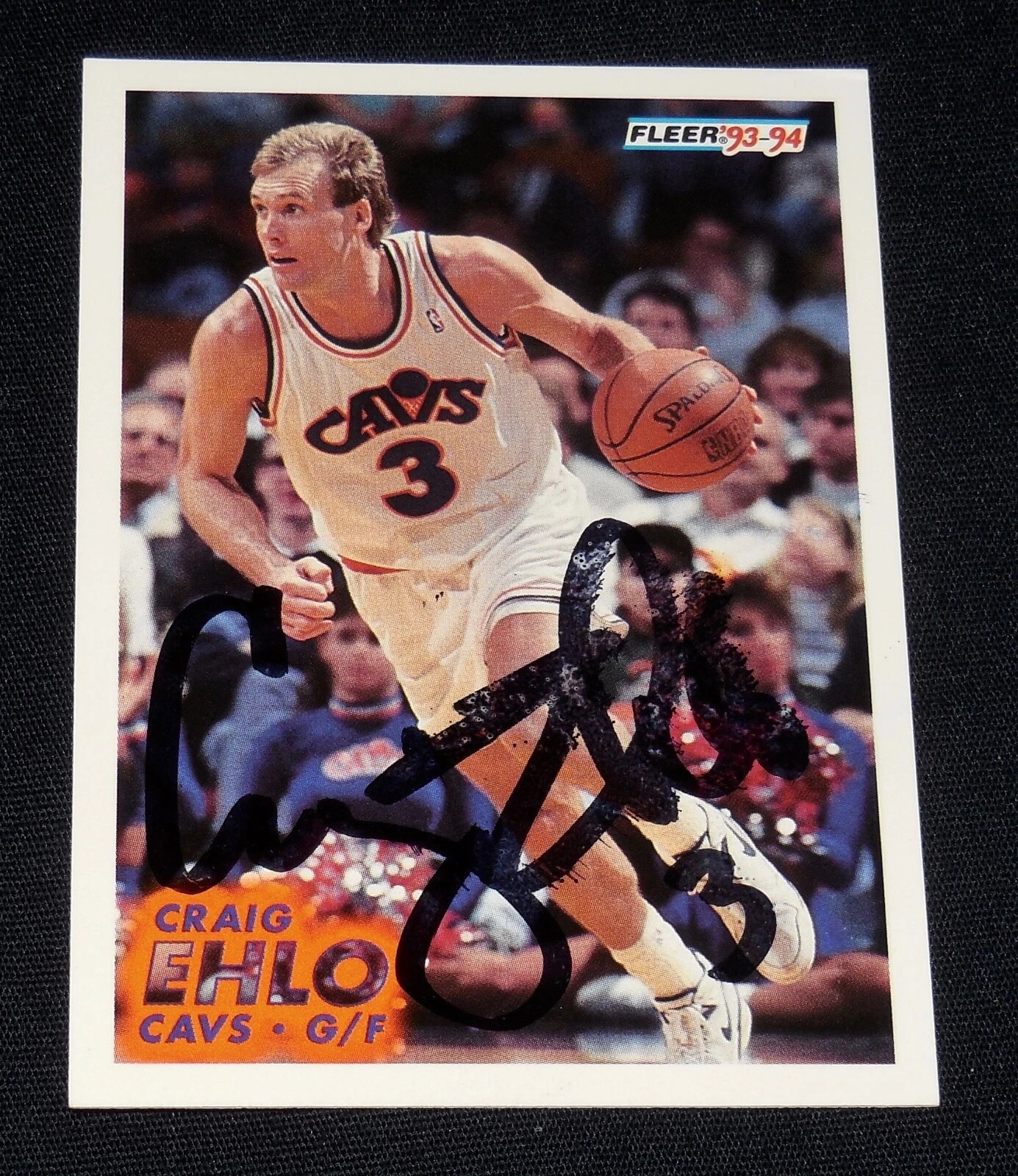 CRAIG EHLO 1993 FLEER AUTOGRAPHED BASKETBALL CARD (CLEVELAND CAVALIERS)