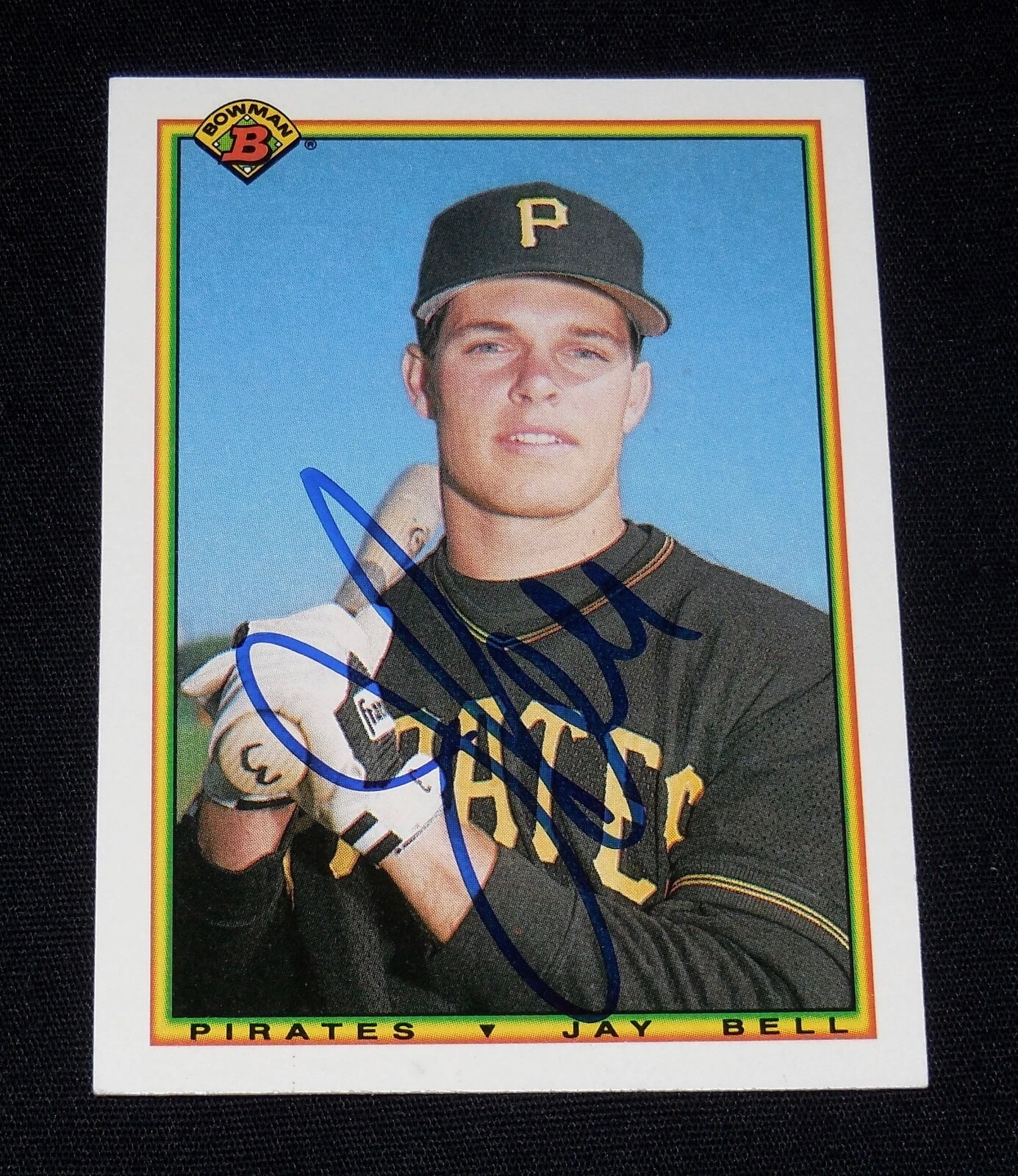 JAY BELL 1990 BOWMAN AUTOGRAPHED BASEBALL CARD (PITTSBURGH PIRATES)