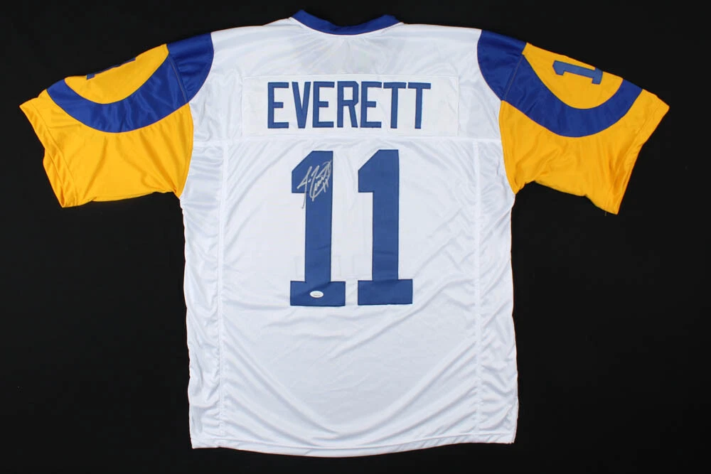 JIM EVERETT AUTOGRAPHED CUSTOM JERSEY (LOS ANGELES RAMS) - JSA COA!