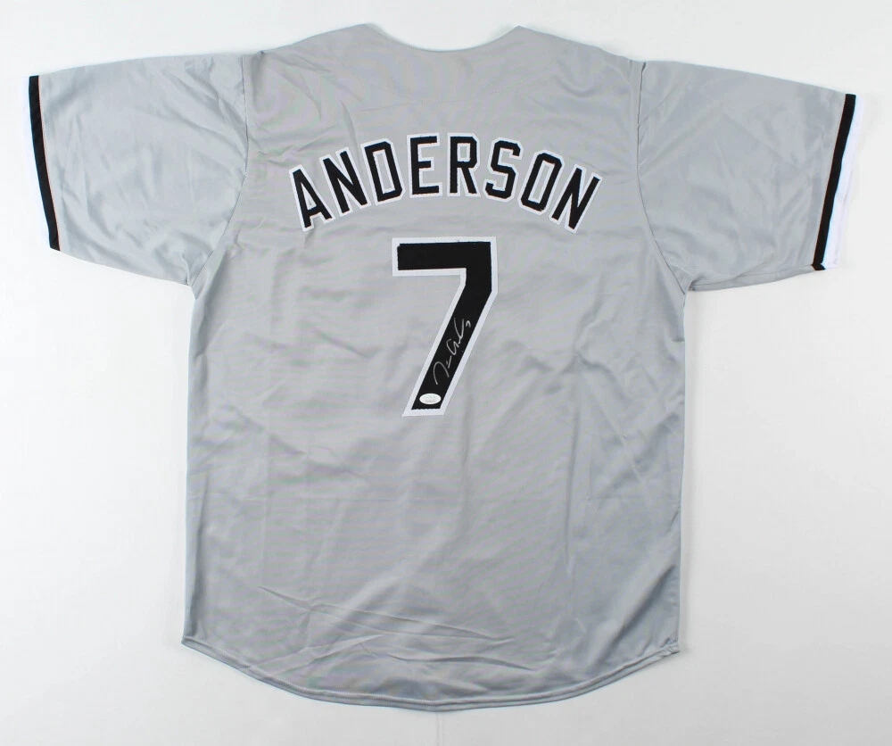TIM ANDERSON AUTOGRAPHED CUSTOM JERSEY (CHICAGO WHITE SOX) - JSA COA!