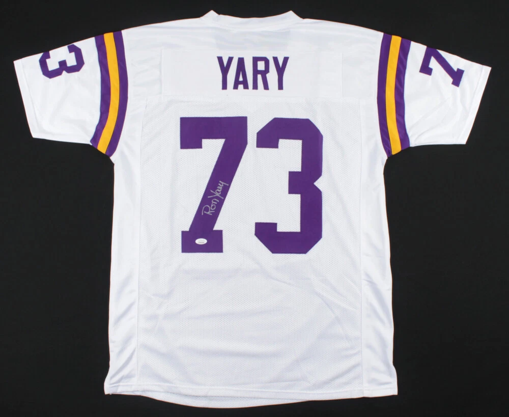 RON YARY AUTOGRAPHED CUSTOM JERSEY (MINNESOTA VIKINGS) - JSA COA!