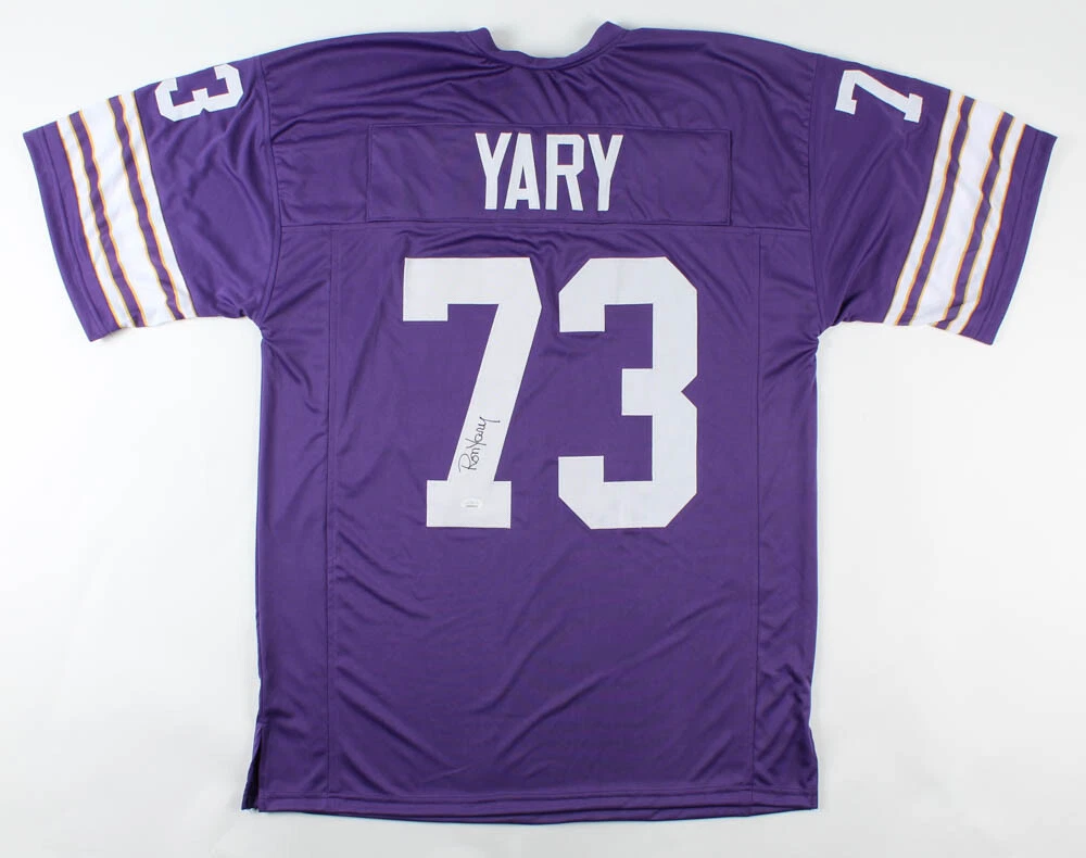 RON YARY AUTOGRAPHED CUSTOM JERSEY (MINNESOTA VIKINGS) - JSA COA!