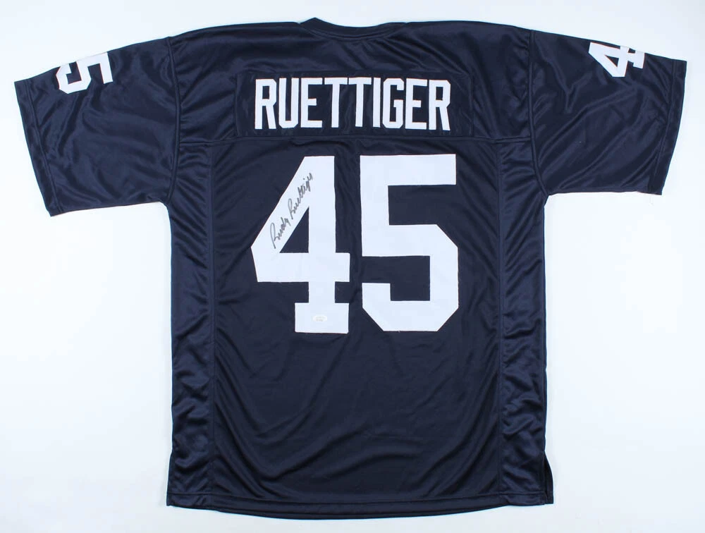 RUDY RUETTIGER AUTOGRAPHED CUSTOM JERSEY (NOTRE DAME) - JSA COA!