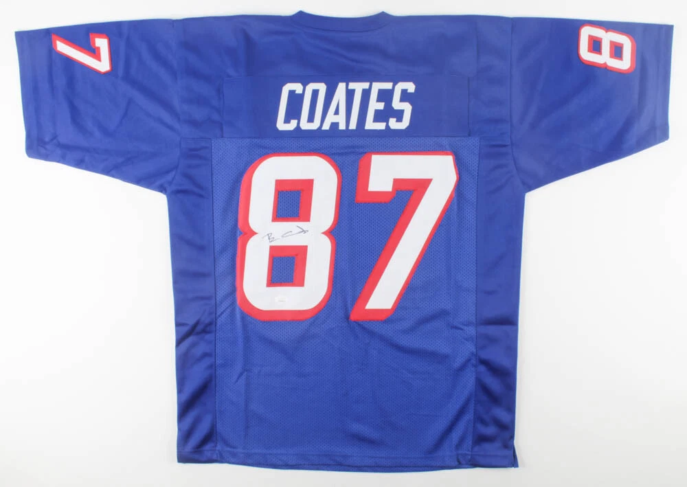 BEN COATES AUTOGRAPHED CUSTOM JERSEY (NEW ENGLAND PATRIOTS) - JSA COA!