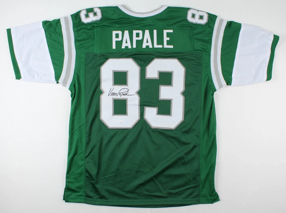 VINCE PAPALE AUTOGRAPHED CUSTOM JERSEY (PHILADELPHIA EAGLES) - JSA COA!