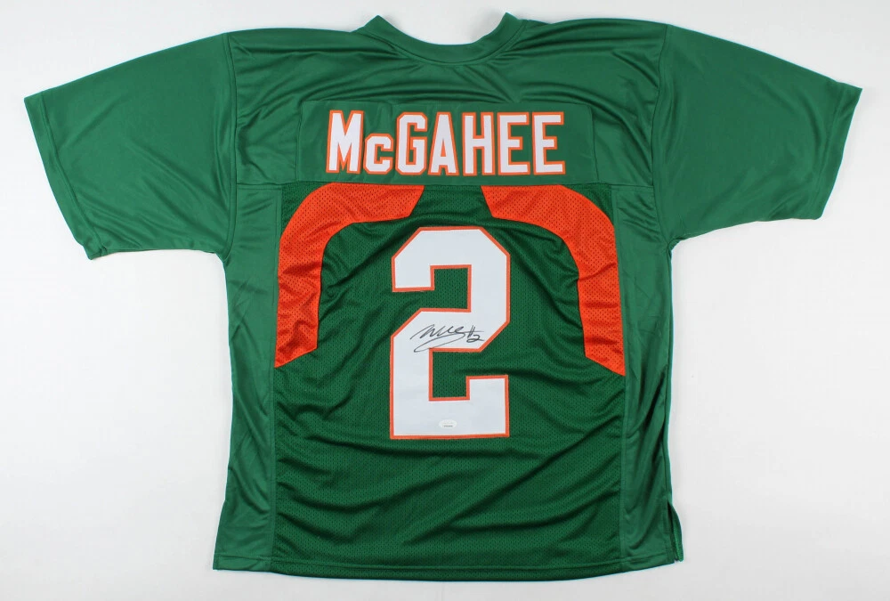 WILLIS MCGAHEE AUTOGRAPHED CUSTOM JERSEY (MIAMI HURRICANES) - JSA COA!