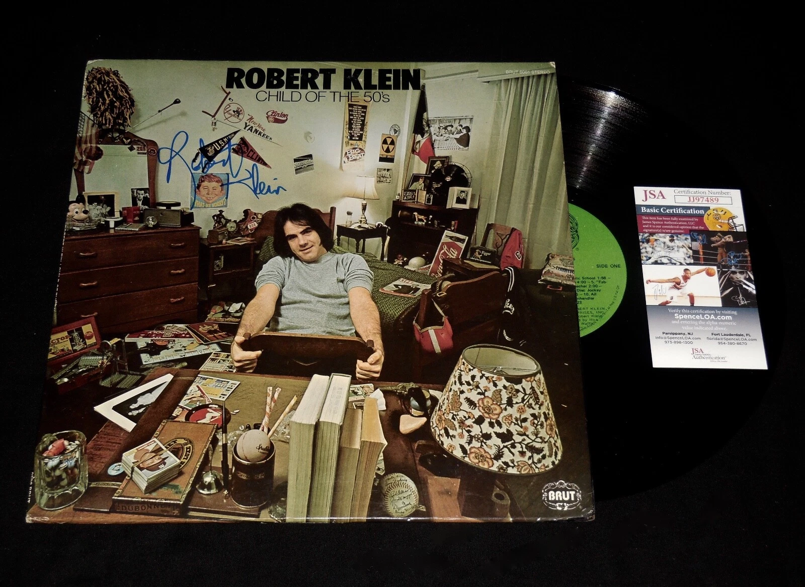 ROBERT KLEIN AUTOGRAPHED VINYL RECORD ALBUM (CHILD OF THE 50'S) - JSA COA!