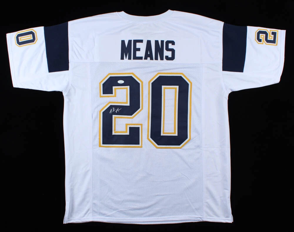 NATRONE MEANS AUTOGRAPHED CUSTOM JERSEY (SAN DIEGO CHARGERS) - JSA COA!