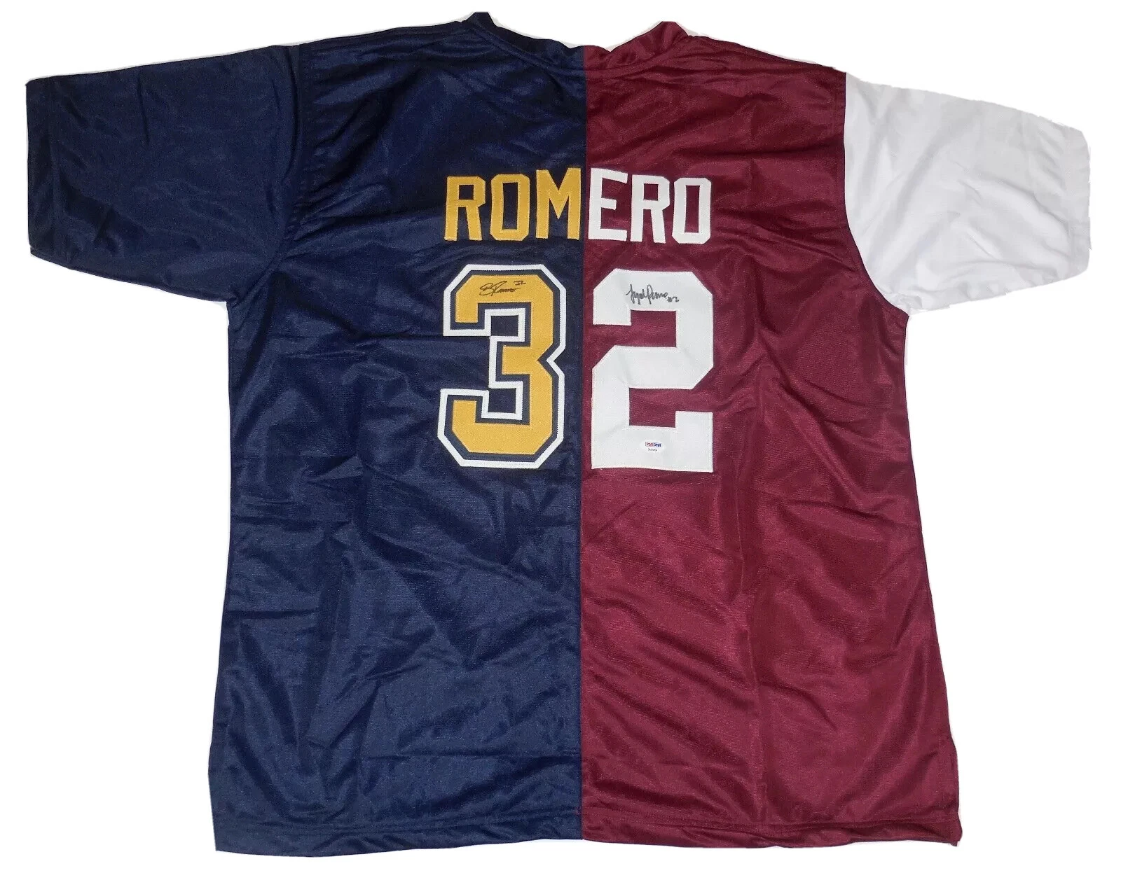 SIERRA & SYDNEY ROMERO AUTOGRAPHED SOFTBALL JERSEY (MICHIGAN / OKLAHOMA) - PSA!