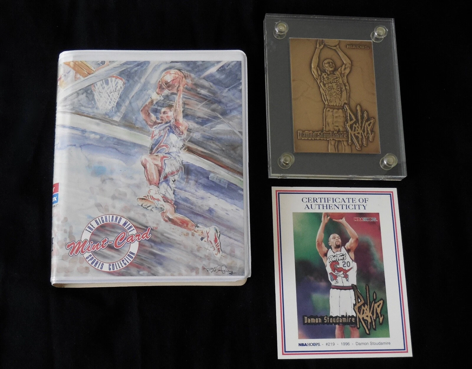 1996 NBA HOOPS DAMON STOUDAMIRE BRONZE ROOKIE CARD - HIGHLAND MINT - #549/2500