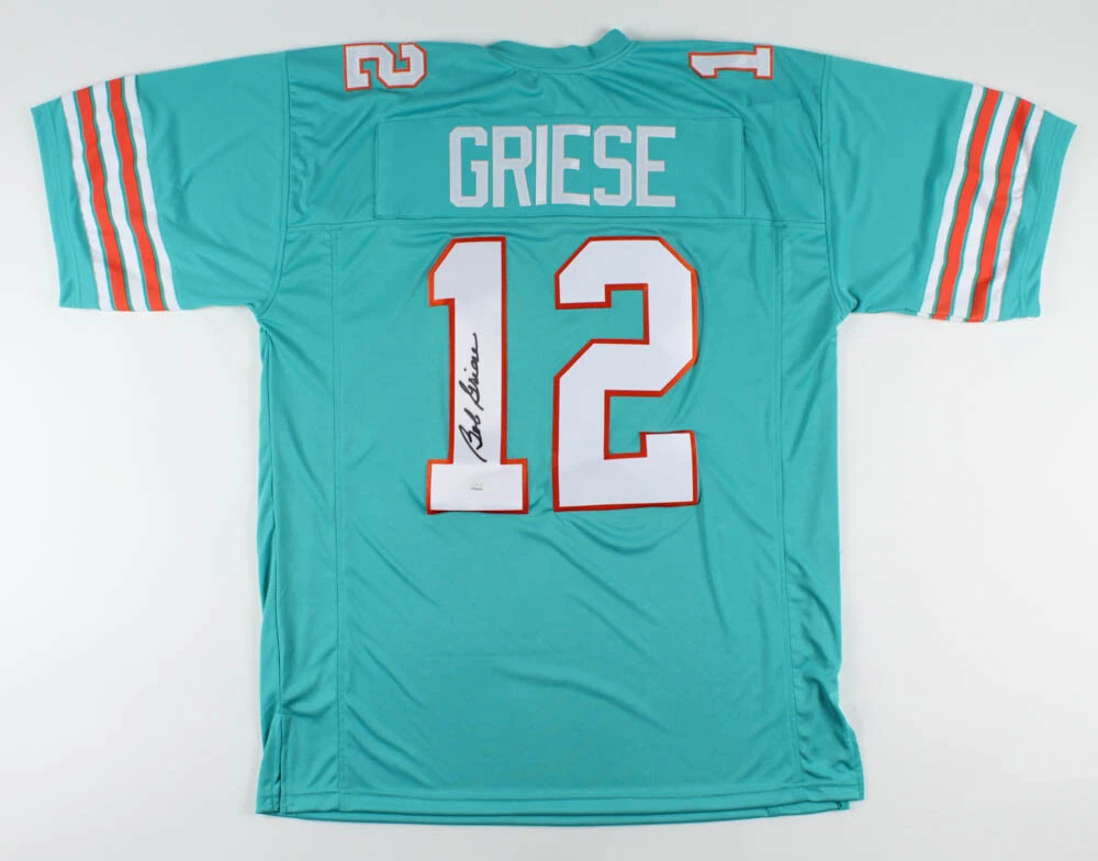 BOB GRIESE AUTOGRAPHED CUSTOM JERSEY (MIAMI DOLPHINS) - JSA COA!