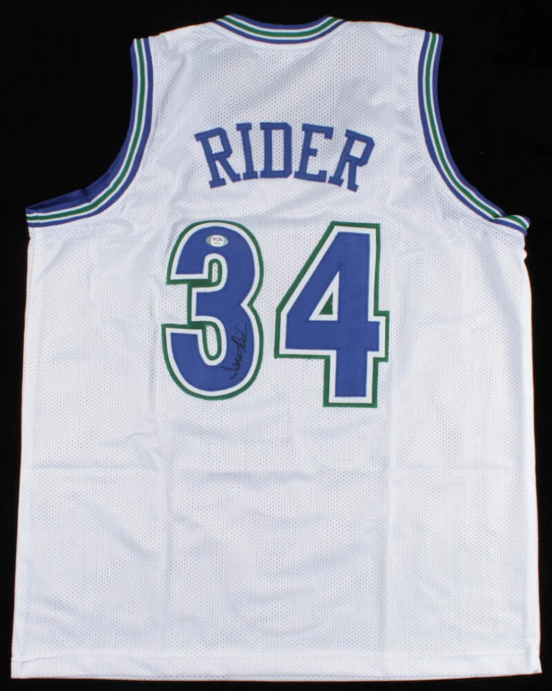 ISAIAH RIDER AUTOGRAPHED CUSTOM JERSEY (MINNESOTA TIMBERWOLVES) - PSA DNA!