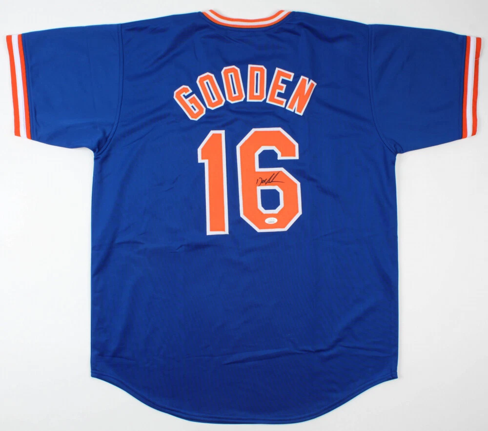 DWIGHT GOODEN AUTOGRAPHED CUSTOM JERSEY (NEW YORK METS) - JSA COA!