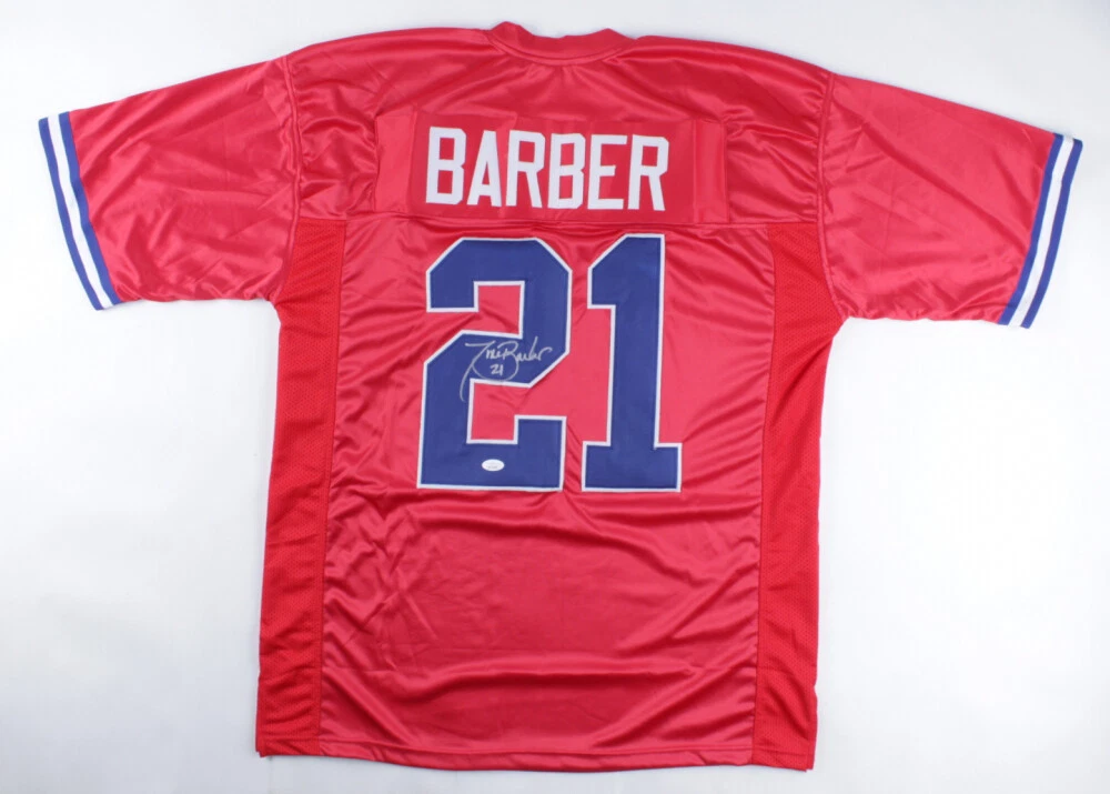 TIKI BARBER AUTOGRAPHED CUSTOM JERSEY (NEW YORK GIANTS) - JSA COA!